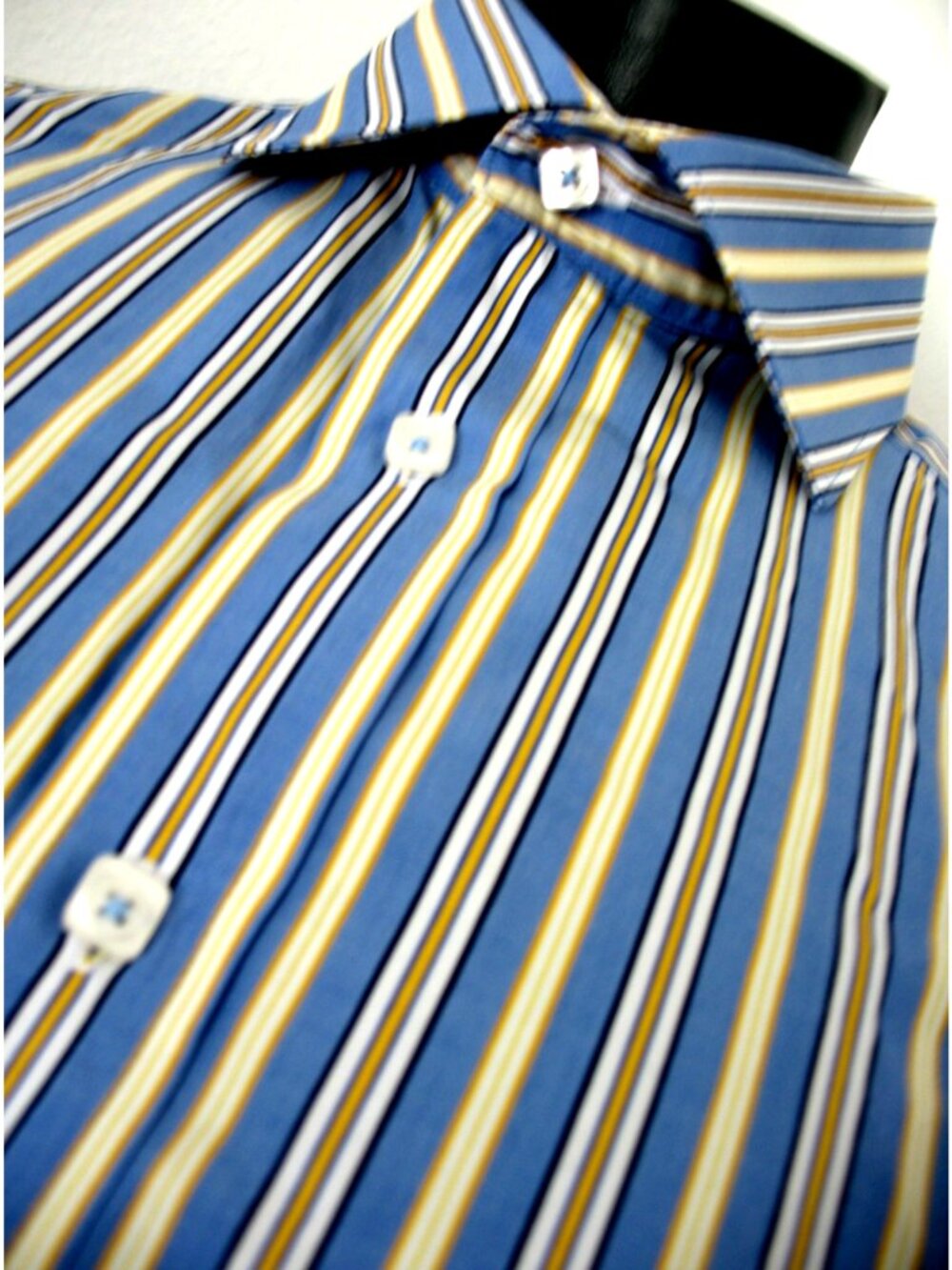 Bugatchi Uomo Men's Large Button Down Striped Shirt, Shaped Fit